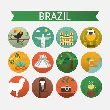 Brezilya Icons set
