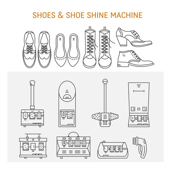 Macchina lustrascarpe — Vettoriale Stock