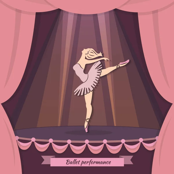 Ballet performance arrière-plan — Image vectorielle