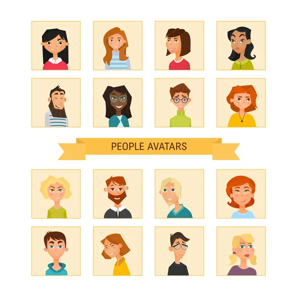 People avatars  collection Stock Vector