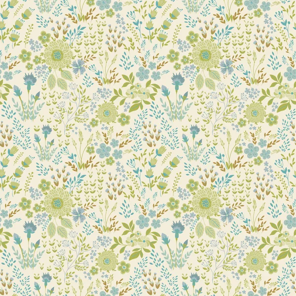 Jardin motif sans couture — Image vectorielle