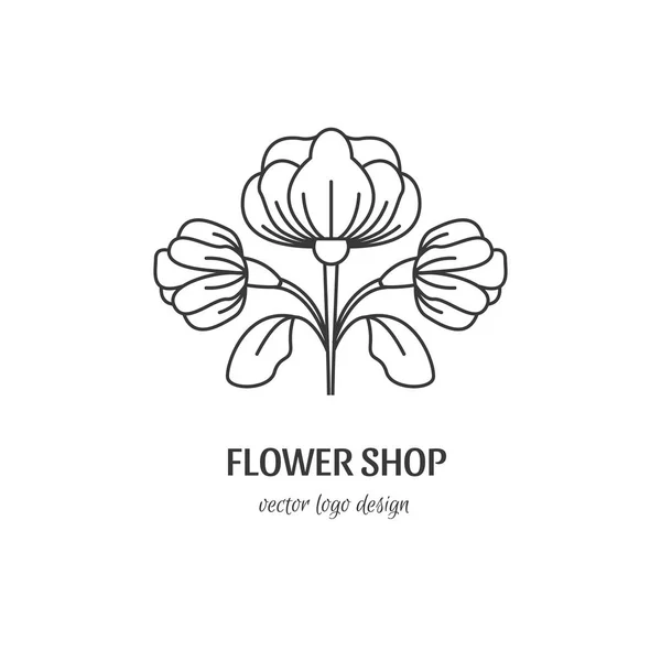 Flower shop logo — Stock Vector