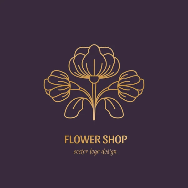 Flower shop logo — Stock Vector