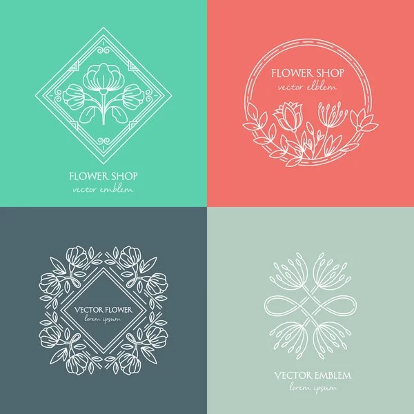 Flower shop logo — Stock Vector