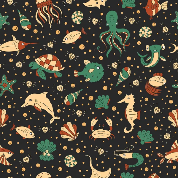 Sea animals pattern