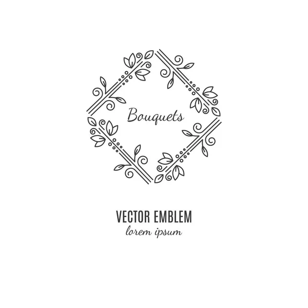 Logo de tienda de flores — Vector de stock