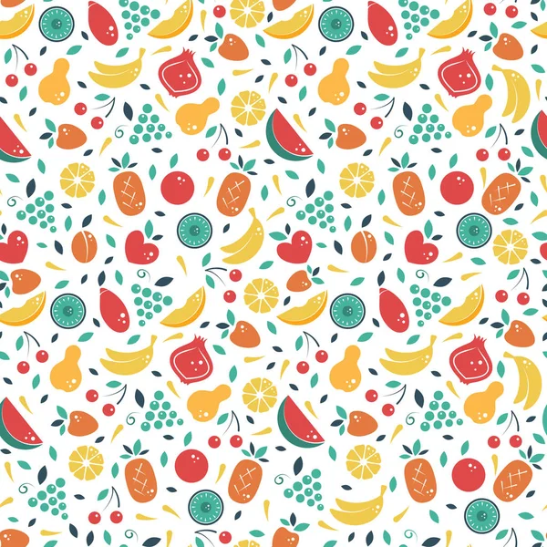 Fruchtnahtloses Muster — Stockvektor