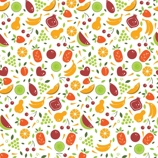 Fruchtnahtloses Muster — Stockvektor