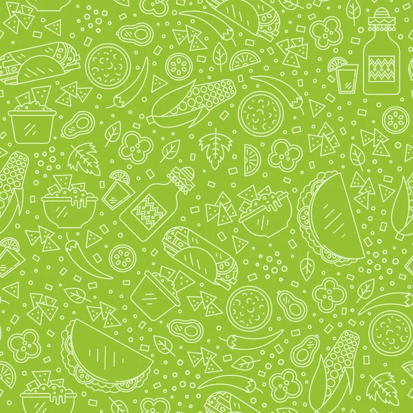 Diseño Ilustración Vectorial Alimentos Tradicionales Mexicanos — Vector de stock