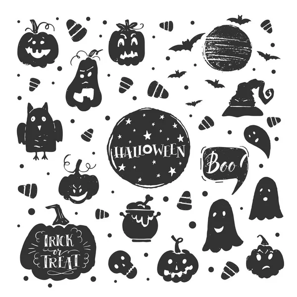 Design Ilustração Vetorial Cartão Saudação Halloween — Vetor de Stock