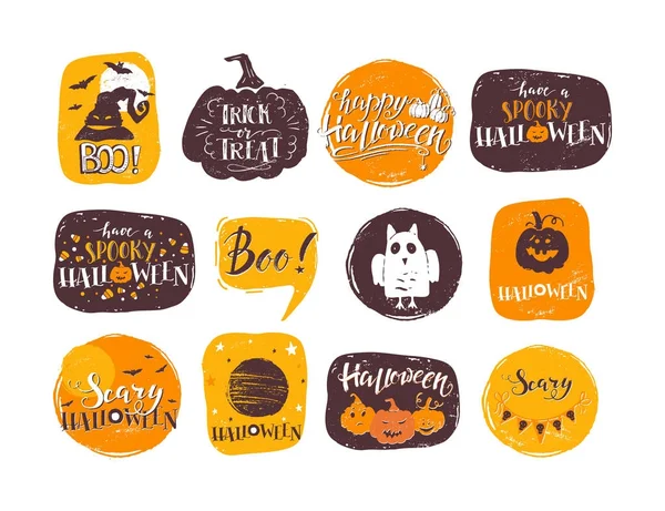 Design Ilustrație Vectorială Felicitării Halloween — Vector de stoc