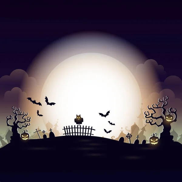 Vektor Illustration Design Von Halloween Grußkarte — Stockvektor