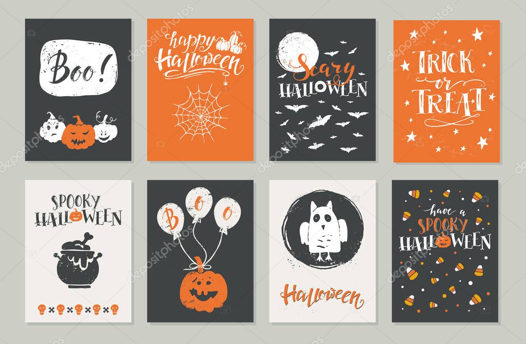 vector illustration design of Halloween greeting card