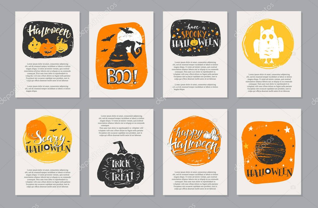 vector illustration design of Halloween greeting card