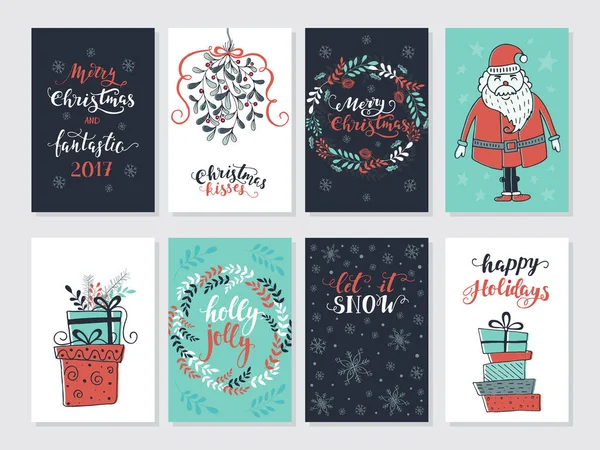 Design Ilustração Vetorial Natal Cartão Padrão Saudação — Vetor de Stock