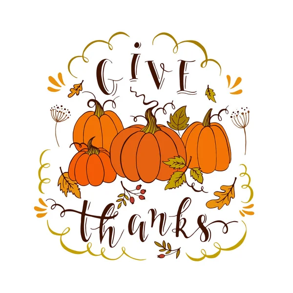 Векторный Рисунок Поздравительной Открытки День Благодарения — стоковый вектор