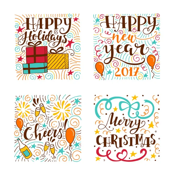 Vektor Illustration Design Von Weihnachtsgrußkarte Muster — Stockvektor