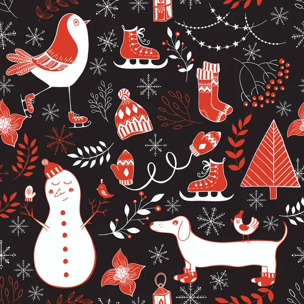 Vektor Illustration Design Von Weihnachtsgrußkarte Muster — Stockvektor