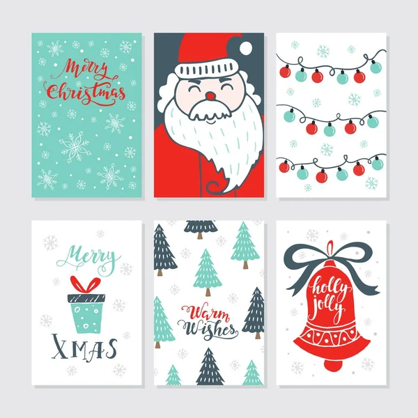 Vector Illustration Design Christmas Greeting Card Pattern — Stock Vector