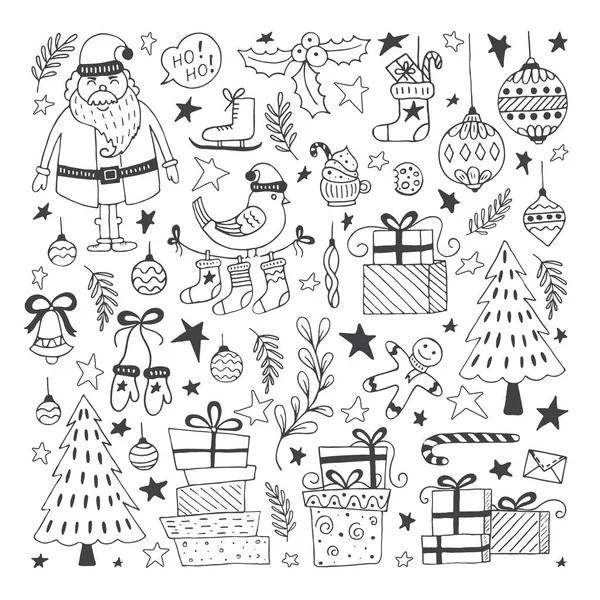 Vector Illustration Design Christmas Greeting Card Pattern — Stock Vector