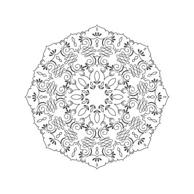  Kontur mandala çerçeve