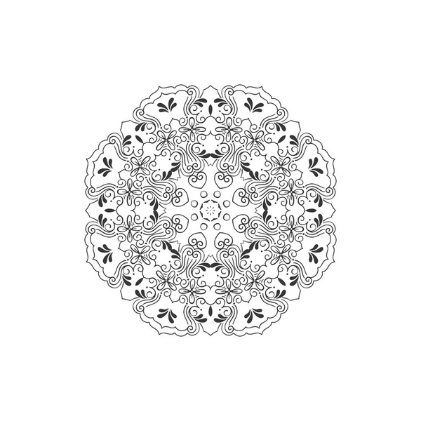 Contorno mandala marco — Vector de stock