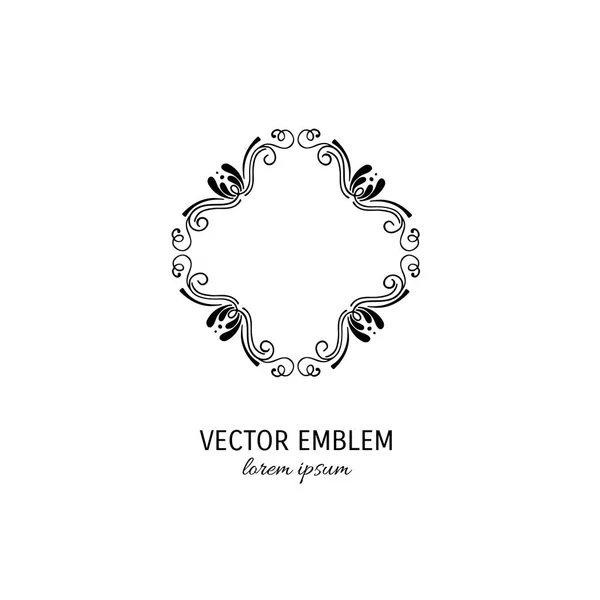 Flor marco símbolo — Vector de stock