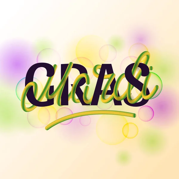 Cartaz Decorativo Com Letras Mardi Gras —  Vetores de Stock