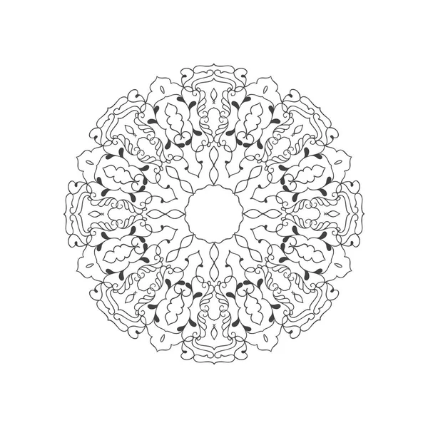 Vektor Runde Ornamentale Kontur Mandala Rahmen Perfekt Für Logo Orientalische — Stockvektor