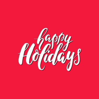 Tatil hat - mutlu tatil vektör. Vektörel clipart. Yeni yıl ve Noel dekorasyon.