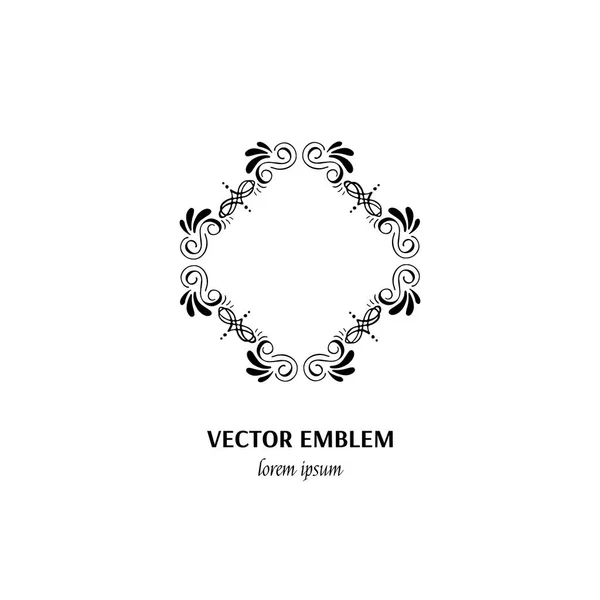 Flor marco símbolo — Vector de stock