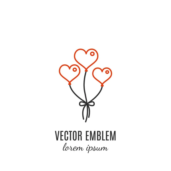 Símbolo Del Día San Valentín Estilo Línea Moda Aislado Sobre — Vector de stock