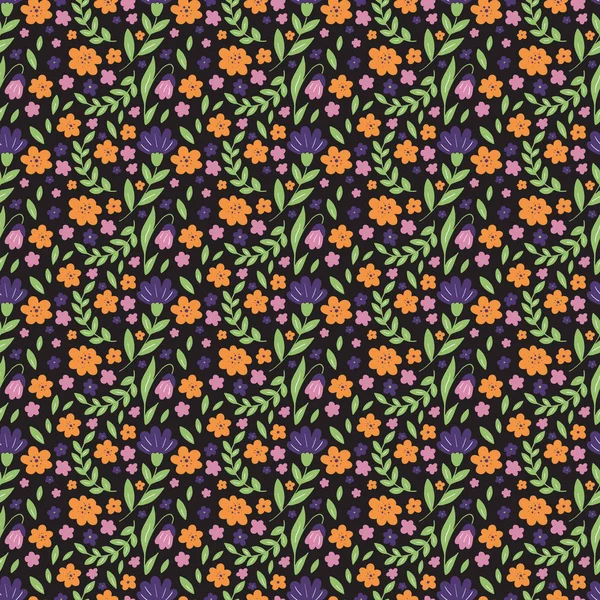 Motif Floral Vectoriel Sans Couture Fond Printemps Été Conception Surface — Image vectorielle