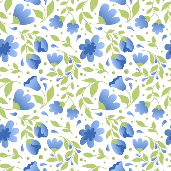 Motif Floral Vectoriel Sans Couture Fond Printemps Été Conception Motif — Image vectorielle