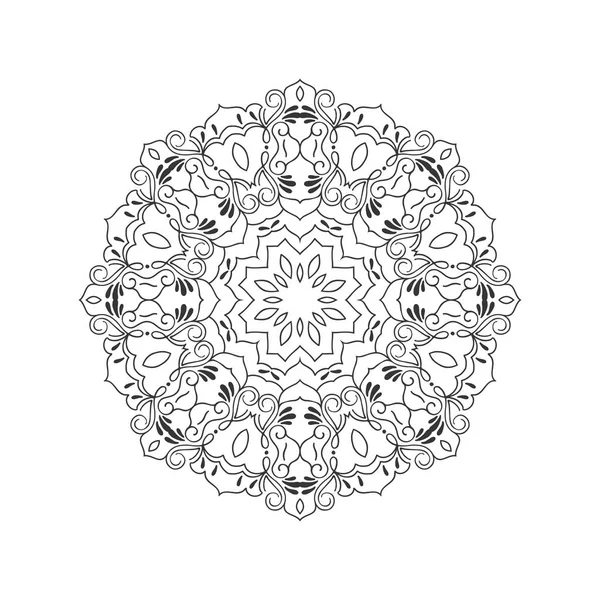 Contour mandala ram — Stock vektor