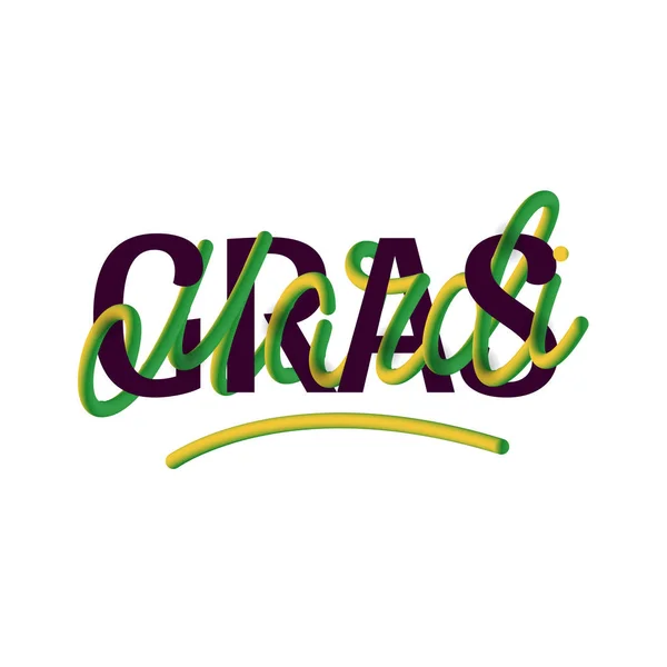 Cartaz Decorativo Com Letras Mardi Gras — Vetor de Stock