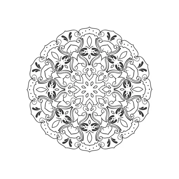 Cadre mandala contour — Image vectorielle