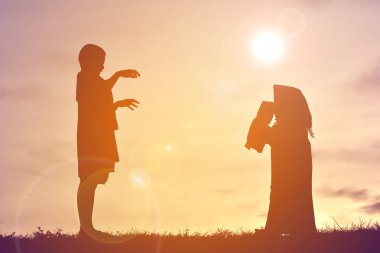 Siluet sihirbazlar .concept Cadılar Bayramı