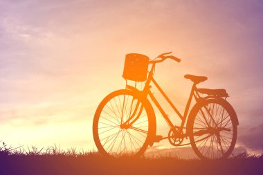 Siluet Bisiklet gökyüzü günbatımı 