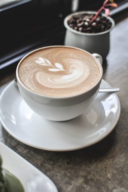 sıcak kahve latte sanat kahve shop.selective