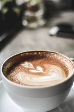sıcak kahve latte sanat kahve shop.selective