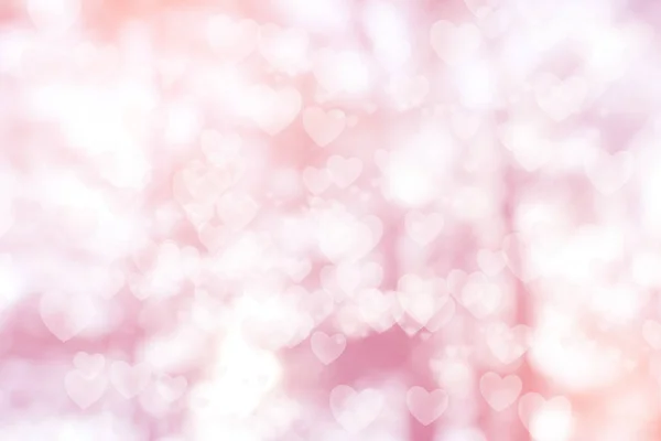 Schönes Herz Bokeh rosa Hintergrund — Stockfoto