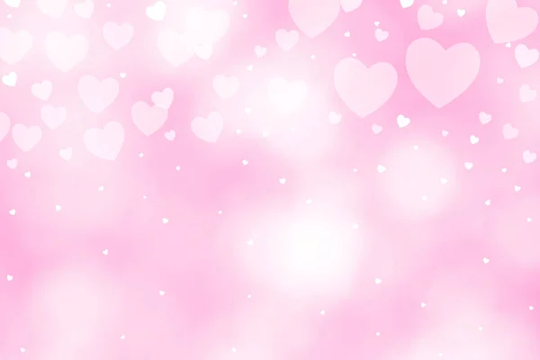 Beautiful heart bokeh pink background — Stock Photo, Image