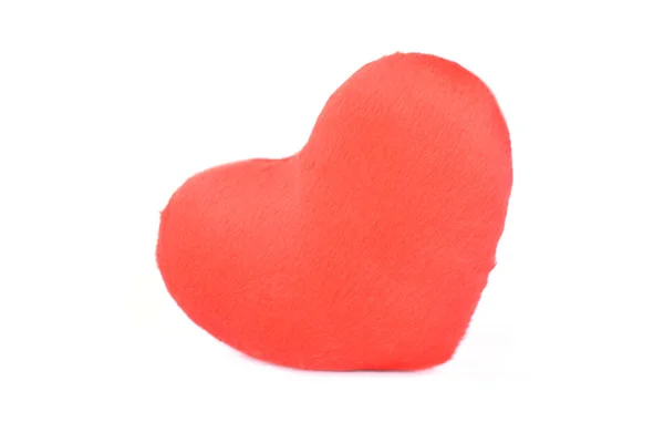 Forma de corazón rojo sobre fondo blanco — Foto de Stock
