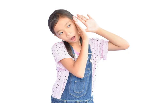 Portret van Aziatische meisje op wit — Stockfoto
