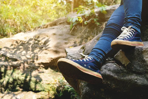 Feet women in nature