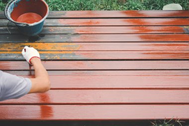 Dostum, iş el çelik fırça boyama tutarak kapatmak 