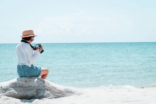 Das Touristen Shooting Meer Einem Schönen Tag — Stockfoto
