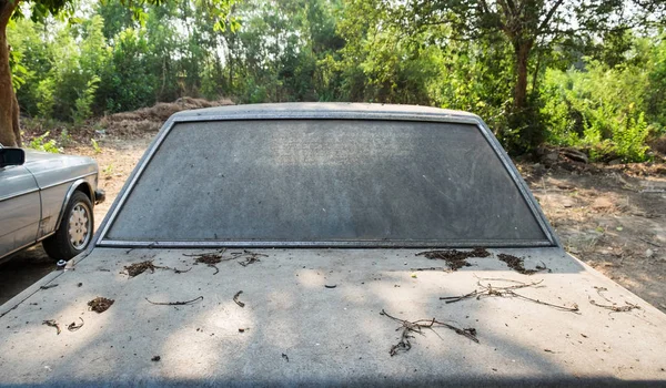 Задняя машина грязное пятно в парке — стоковое фото