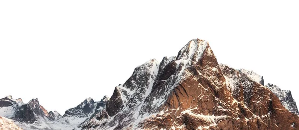 Montaña Nieve Con Resplandor Invierno Las Islas Lofoten Sobre Fondo —  Fotos de Stock